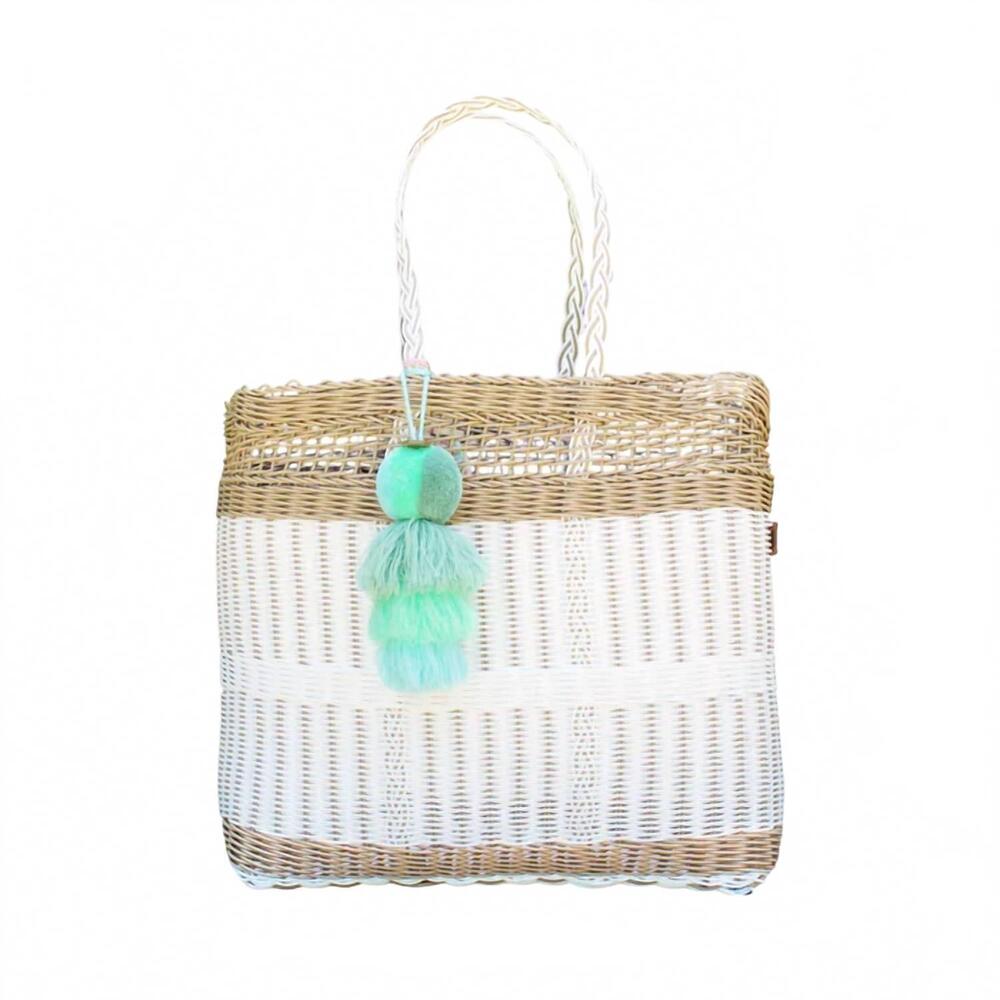 NEW SQUEEZE DE CITRON women's coastal net tote bag in white